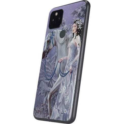 Fairy with Horse in Snow by Nene Thomas Google Pixel 4a 5G Skin